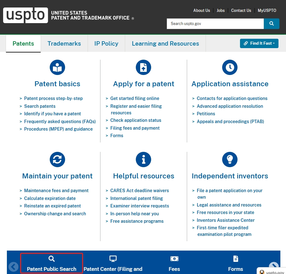 一分钟学会美国外观专利检索流程